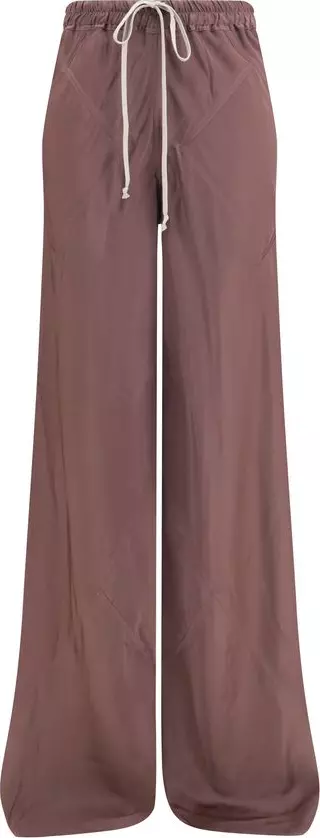 Brown Silk Casual Pants