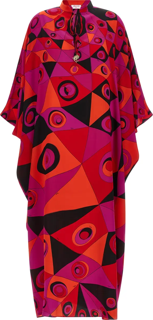 Fuchsia Silk Long Dress