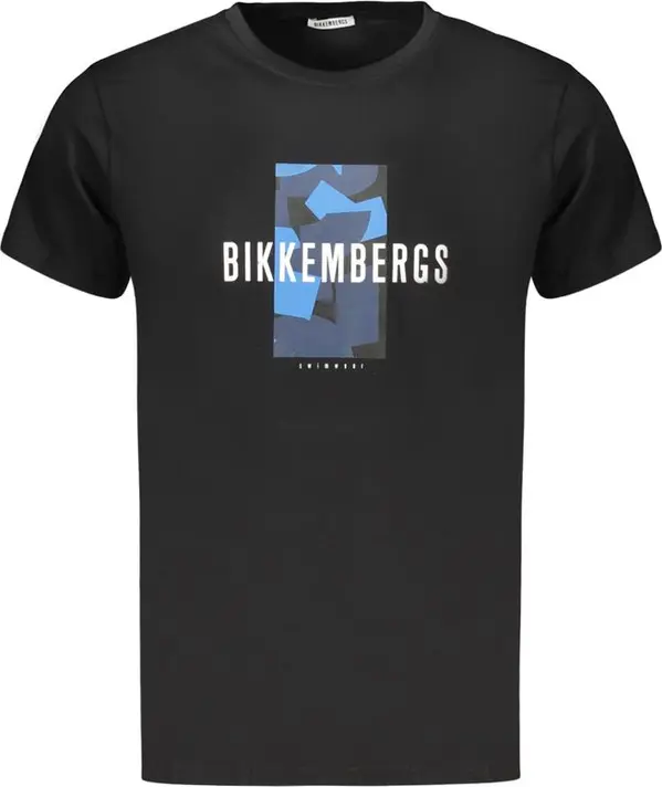 Black Cotton Men T-Shirt
