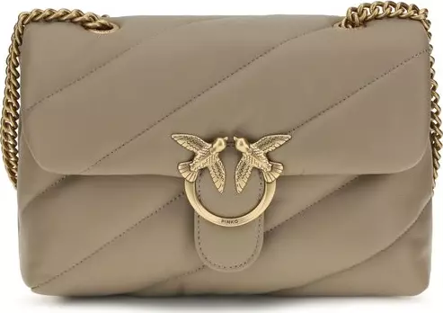 Gray Calf Leather Bos Taurus Shoulder Bag