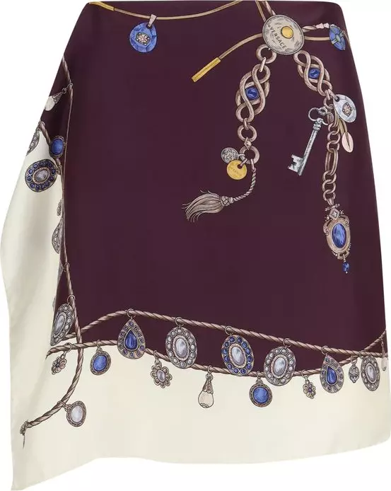 Bordeaux Silk Mini Skirt