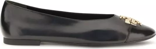 Black Goatskin Ballet Flats