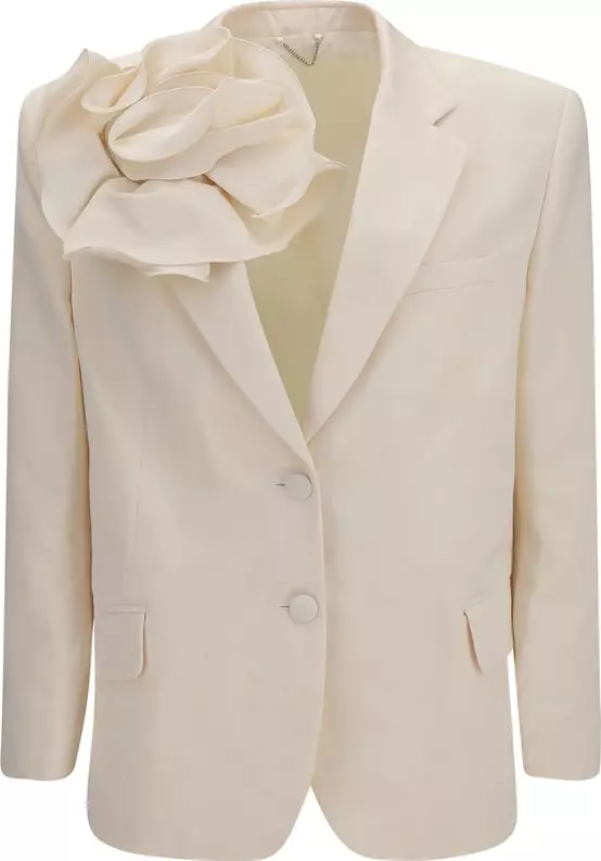 Beige Cotton Blazer