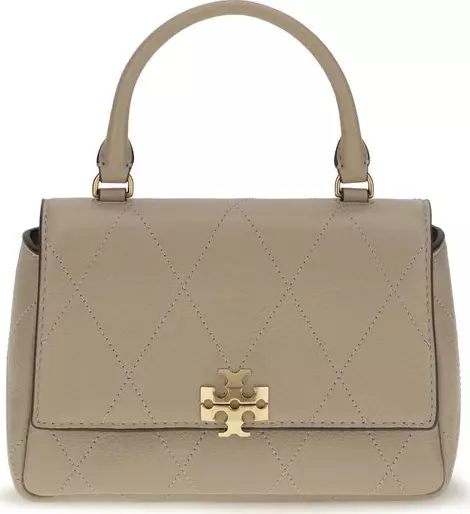 Beige Calf Leather Bos Taurus Handbag