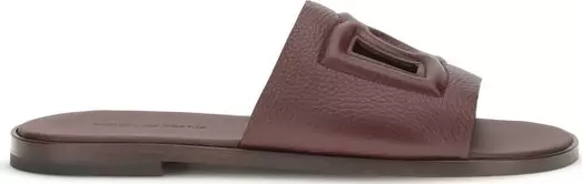 Brown Calf Leather Bos Taurus Flat Sandals