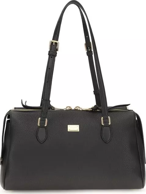Black Calf Leather Bos Taurus Shoulder Bag
