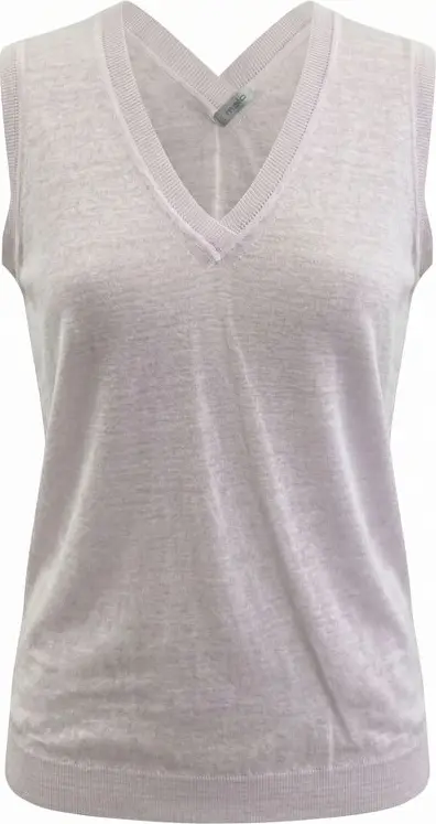 Pink Linen Women Tank