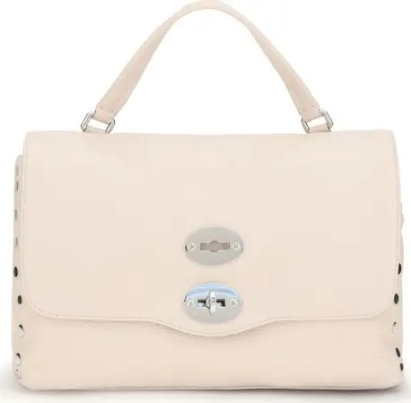 Beige Calf Leather Bos Taurus Handbag