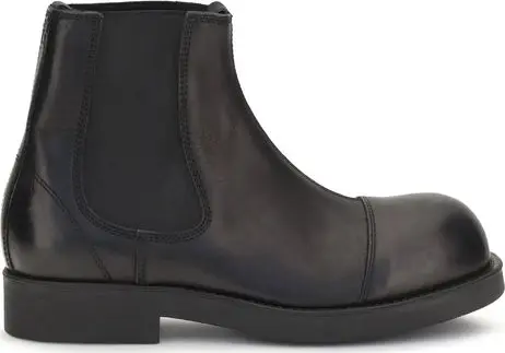 Black Calf Leather Bos Taurus Chelsea Boots