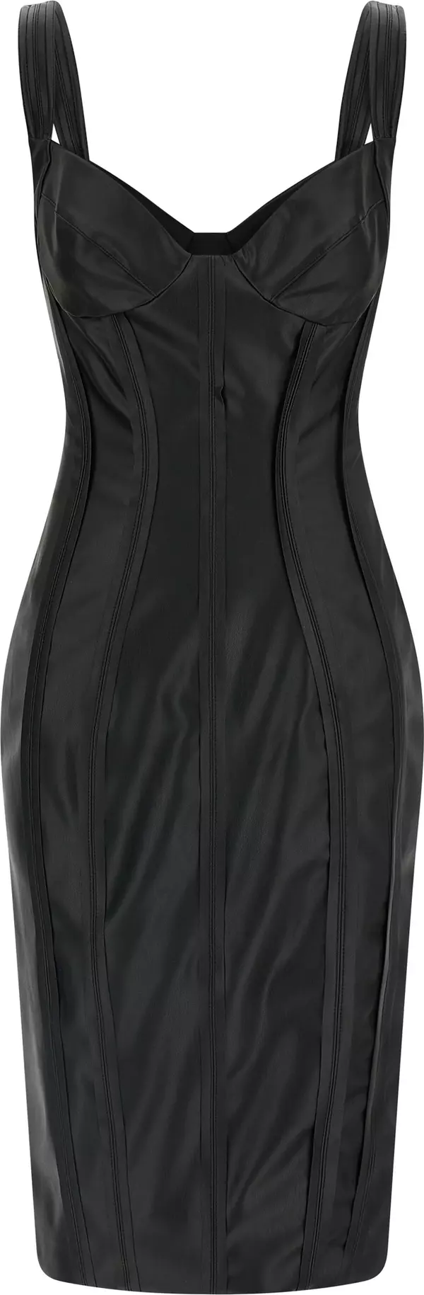 Black Viscose Midi Dress