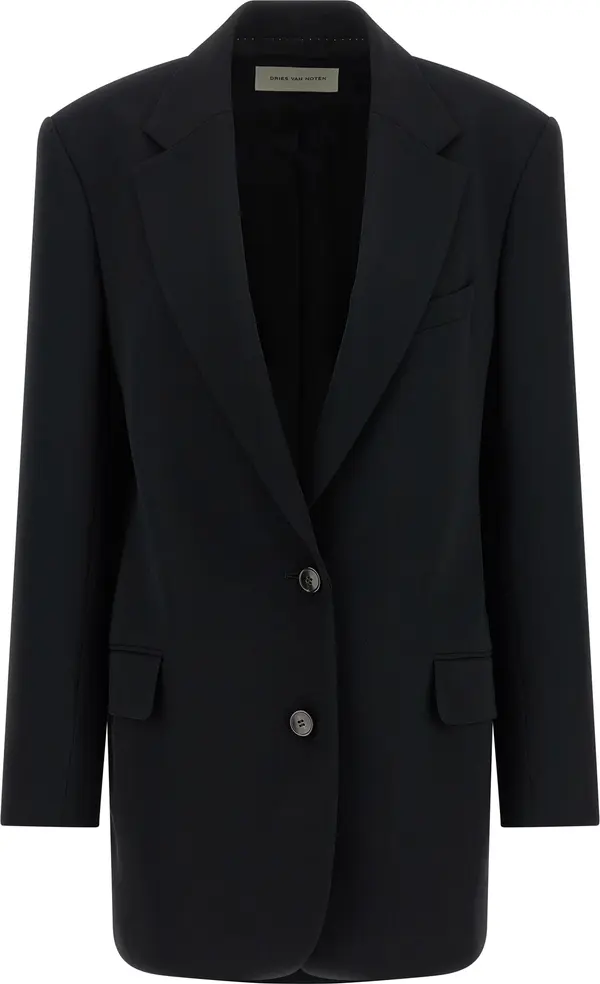 Black Polyester Blazer