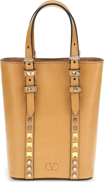 Beige Calf Leather Bos Taurus Shoulder Bag