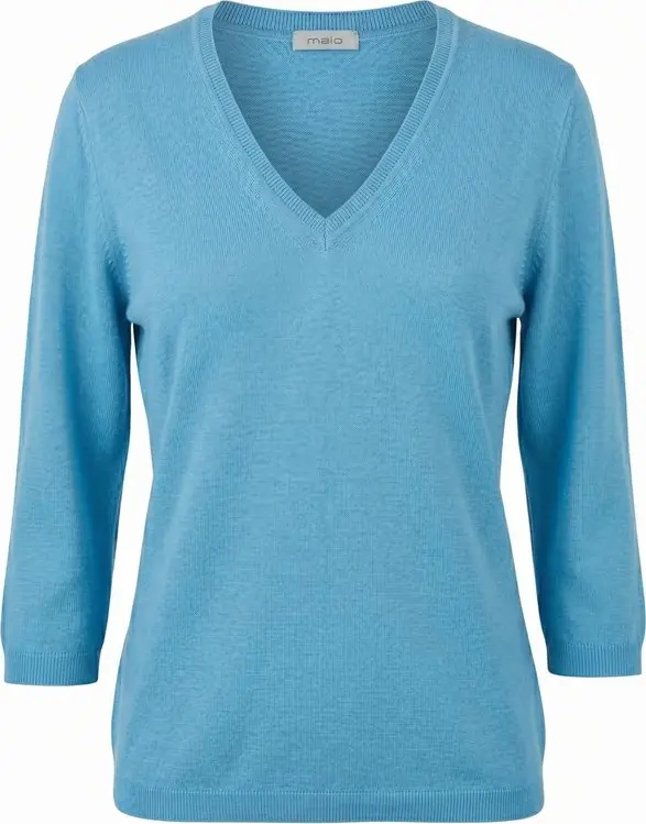 Blue Silk Women Sweater