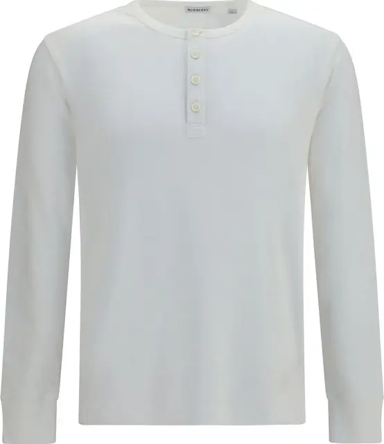 White Cotton Long Sleeve T-Shirt