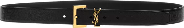 Black Calfskin Regular Belt