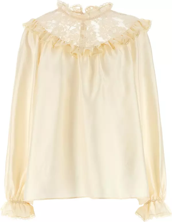 Beige Silk Blouse