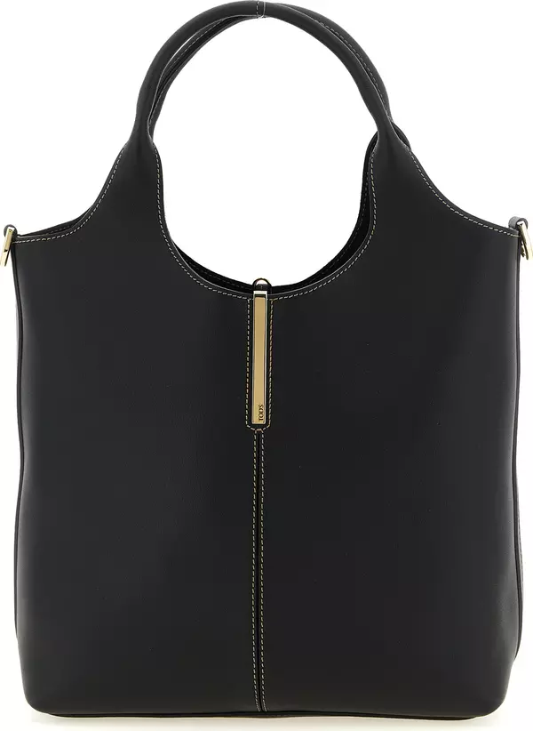 Black Calfskin Tote Bag