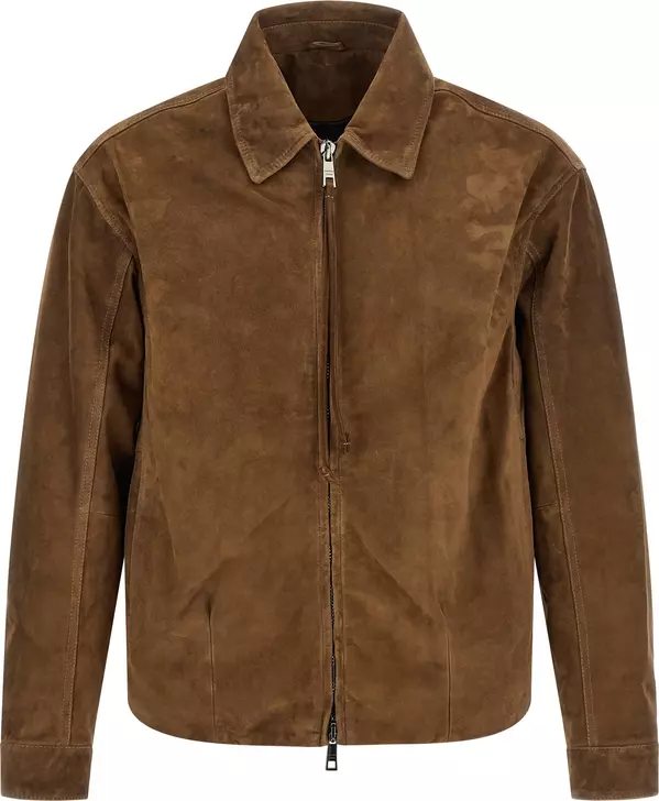 Brown Calfskin Leather Jacket