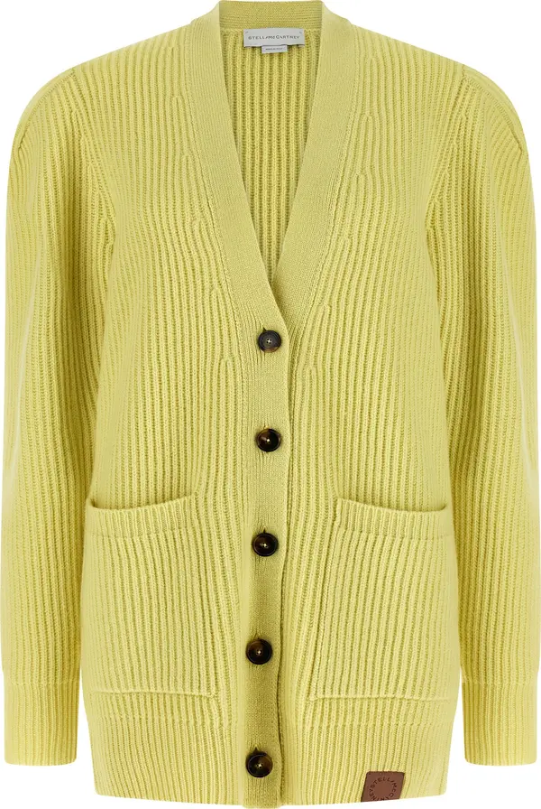 Bicolor Virgin Wool Cardigan