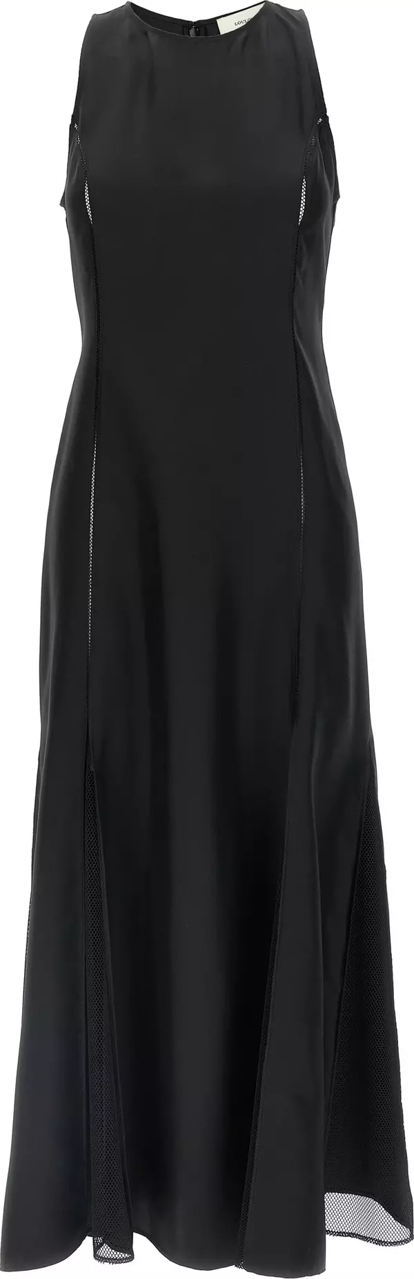 Black Silk Midi Dress