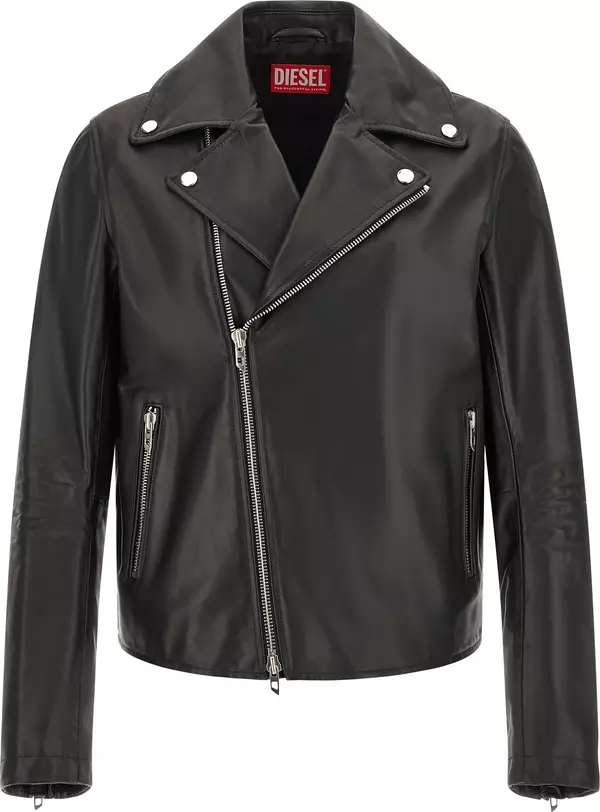Black Cowhide Leather Jacket