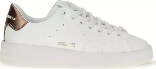 White Calf Leather Bos Taurus Low Top Sneakers