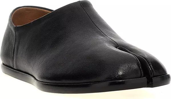Black Lamb Leather Ballet Flats