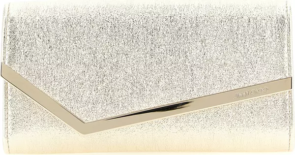Gold Lamb Leather Clutch Bag