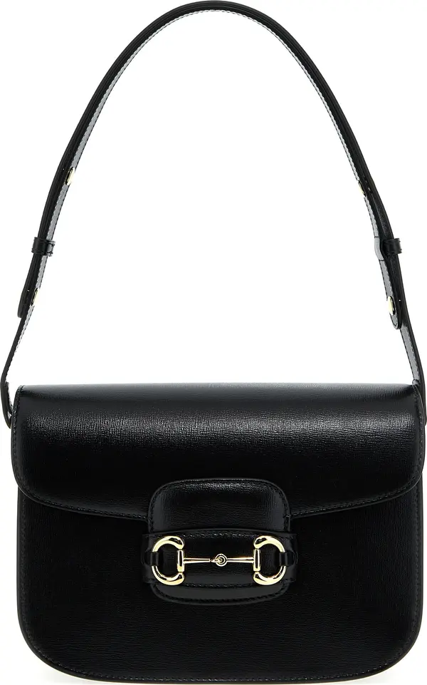 Black Leather Shoulder Bag
