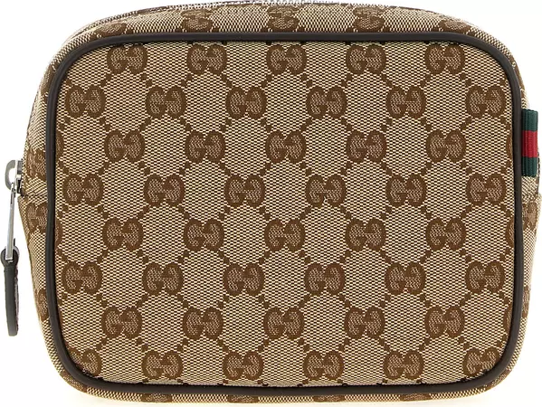 Beige Polyester Crossbody Bag