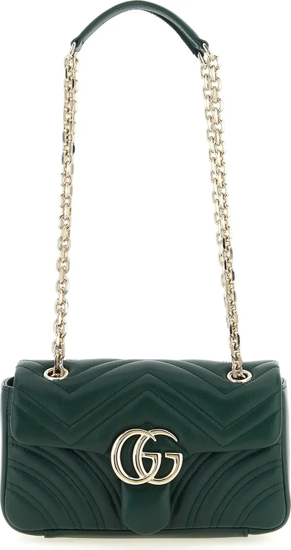 Bicolor Lamb Leather Shoulder Bag