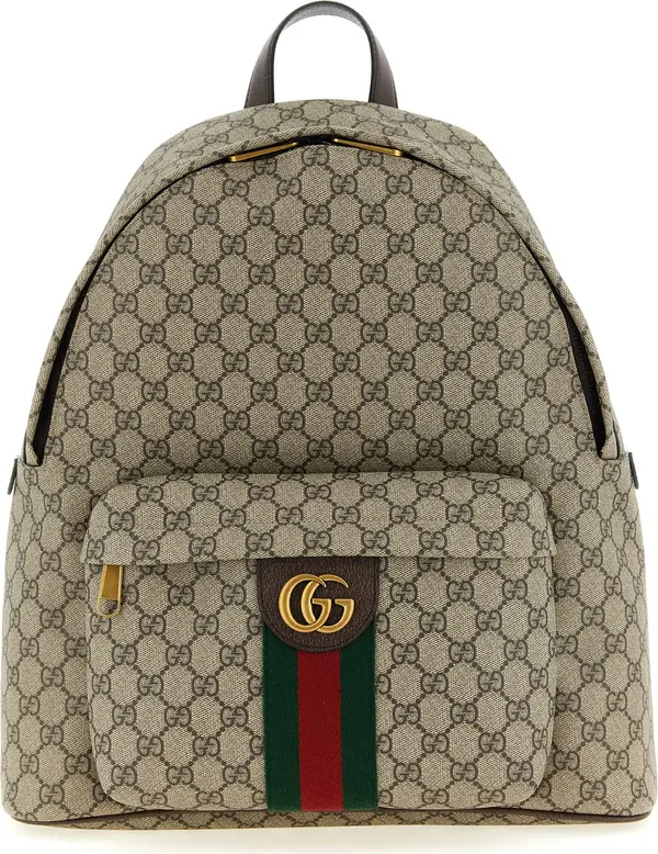 Beige Polyethylene Backpack