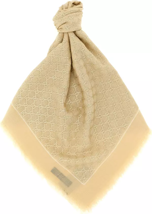 Beige Wool Scarf