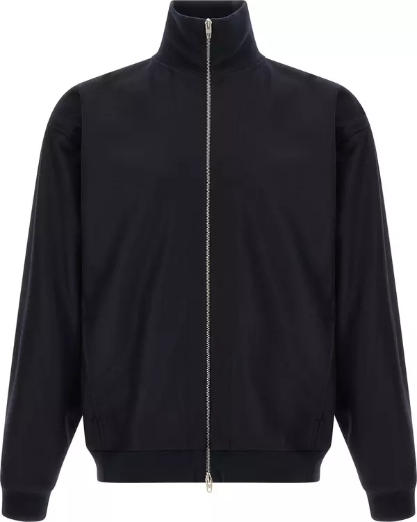 Blue Wool Full-Length Jacket