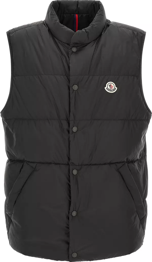 Black Polyamide Sleeveless Jacket