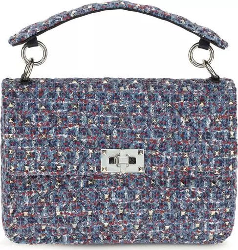Blue Fabric Shoulder Bag