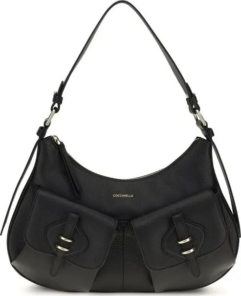 Black Calf Leather Bos Taurus Shoulder Bag