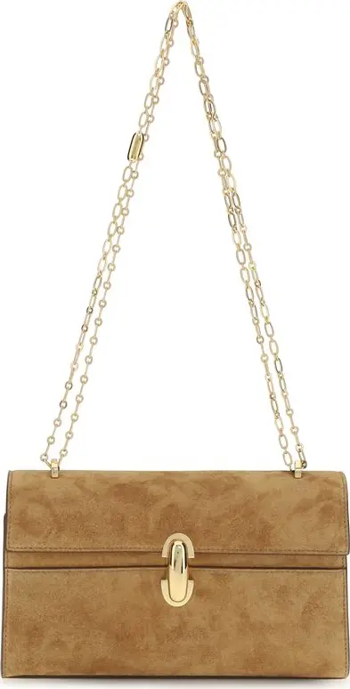 Beige Calf Leather Bos Taurus Shoulder Bag