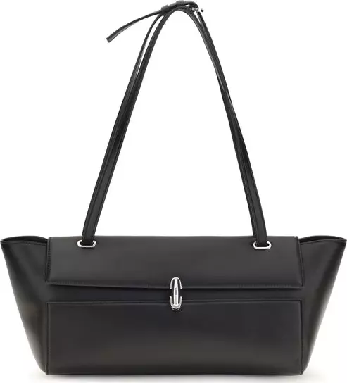 Black Calf Leather Bos Taurus Shoulder Bag