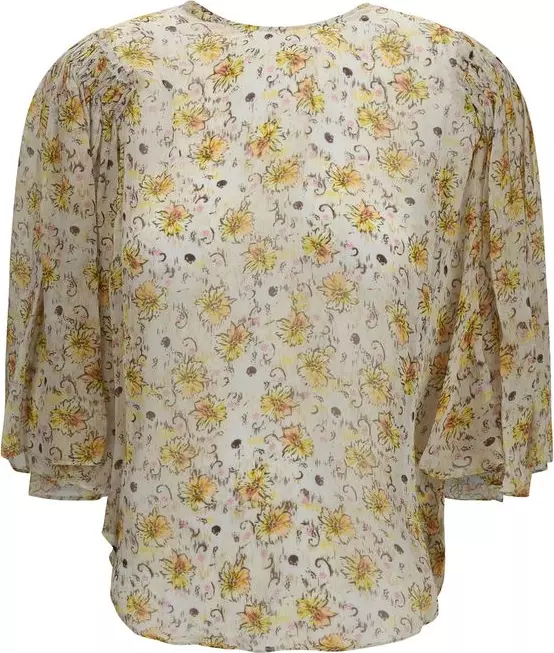 Beige Viscose Blouse