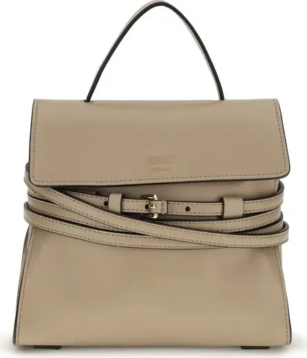 Beige Goatskin Shoulder Bag
