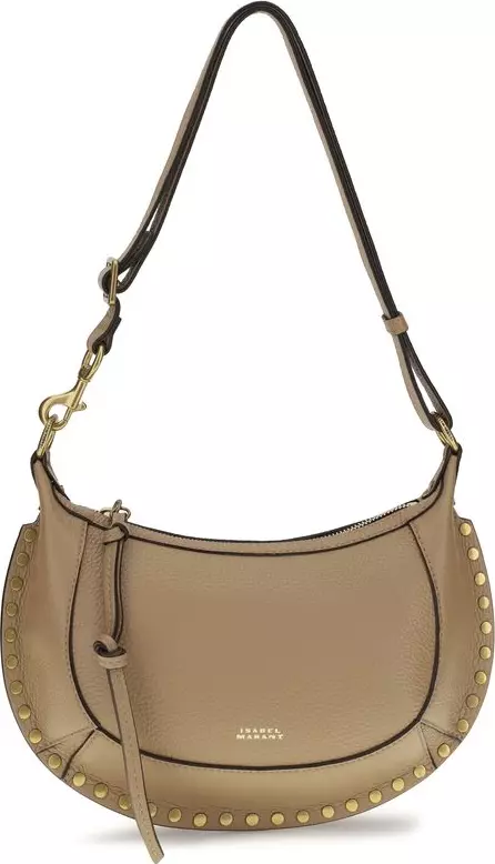 Beige Calf Leather Bos Taurus Shoulder Bag