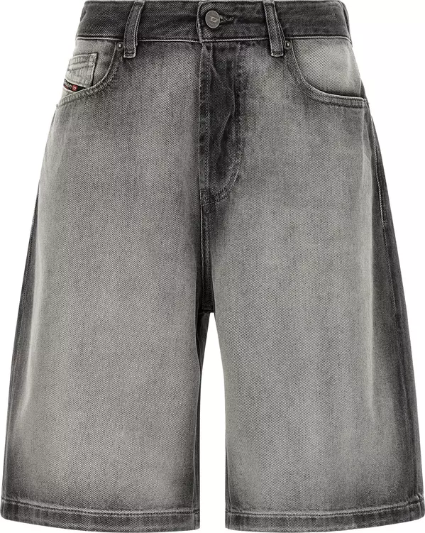 Gray Cotton Bermuda Shorts