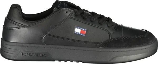 Black Polyurethane Men's Sneaker