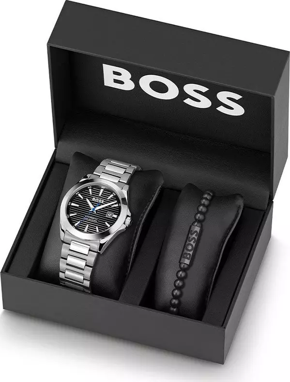 Gray Stainless Steel Dress Watch