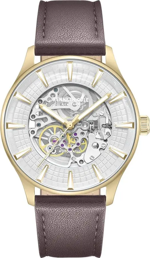 Brown Leather Dress Watch