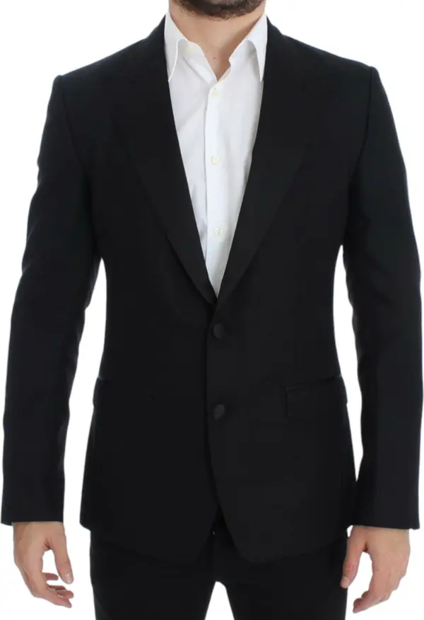 Black wool silk SICILIA blazer