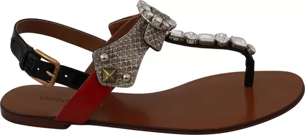 Leather Ayers Crystal Sandals Flip Flops Shoes