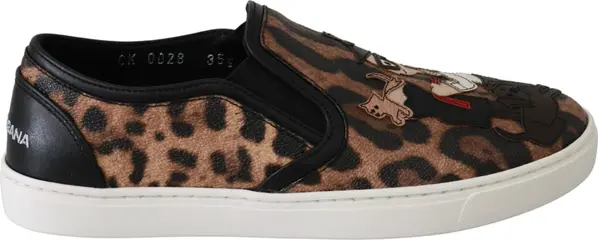 Leather Leopard #dgfamily Loafers Shoes