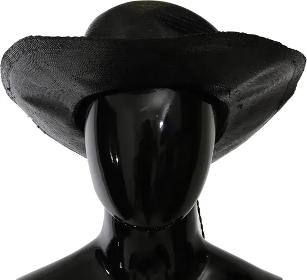 Black Wide Brim Cowboy Solid Hat